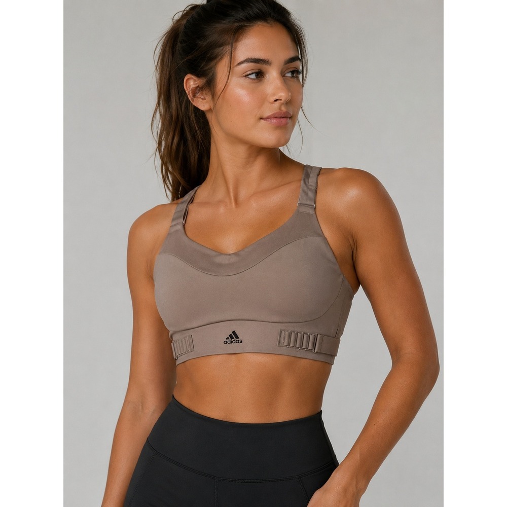 NWT Adidas FastImpact Luxe High Support Bra Vapour Grey HM7978 SDD 36DD NEW
